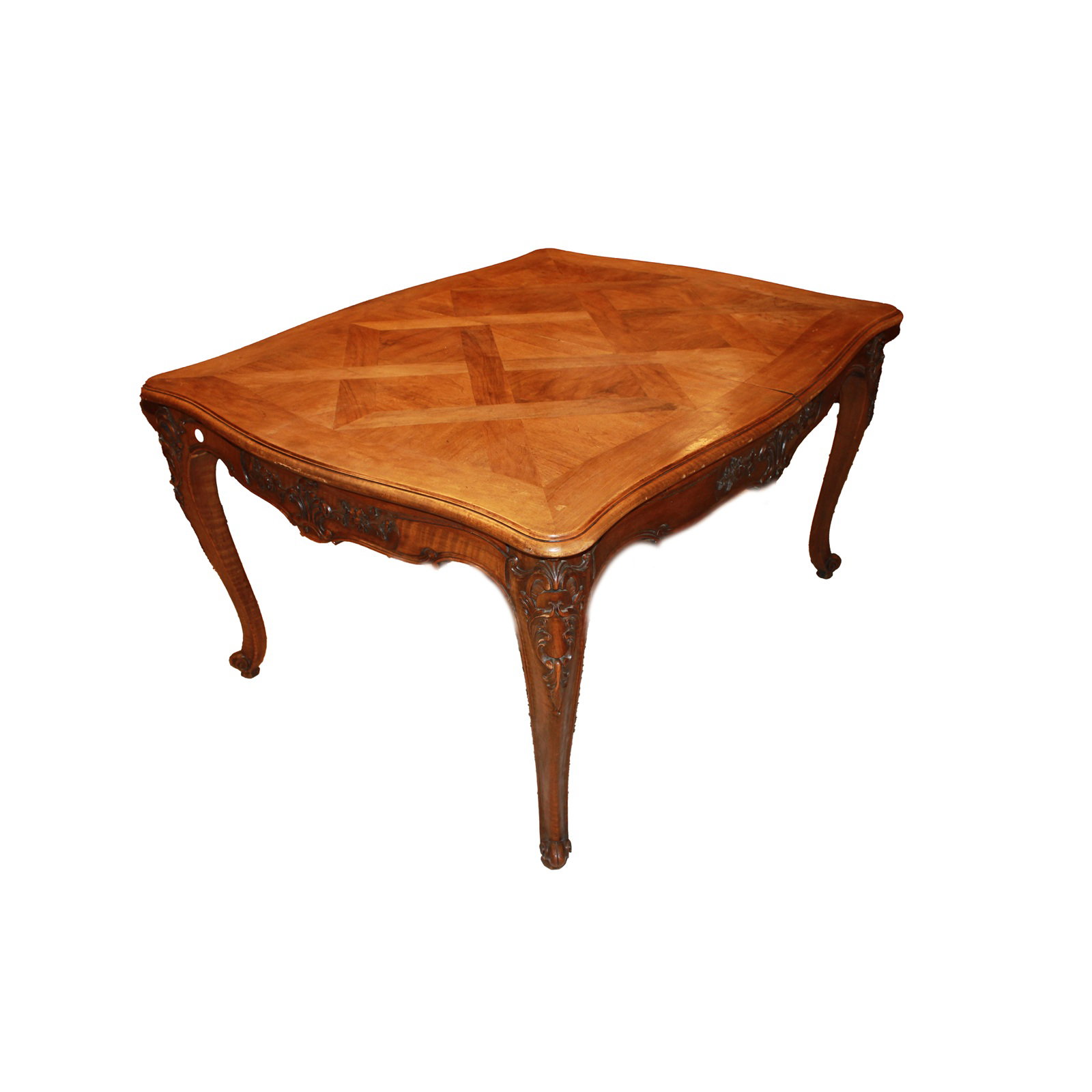 Mesa Provenzal Cuadrada Extensible del 1800 en Nogal